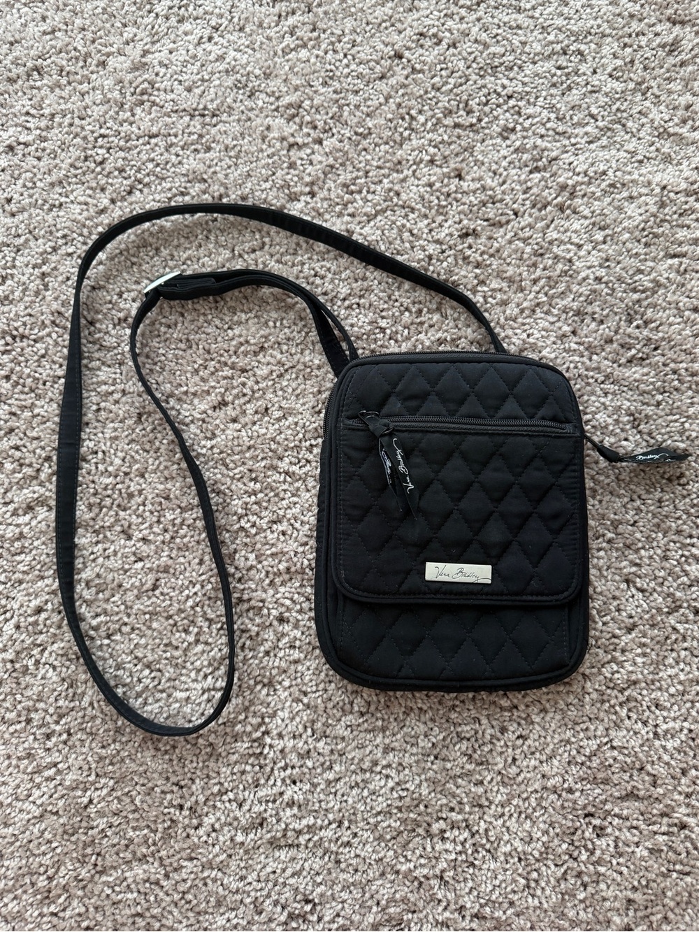 Vera Bradley Quilted Black Crossbody Bag